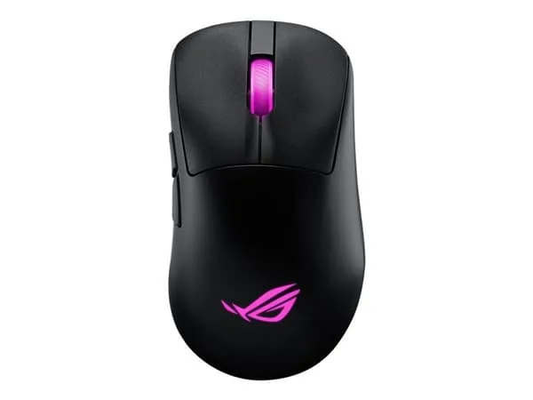 ASUS ROG Keris II Origin – Mus – ergonomisk – optisk – 7 knappar – trådlös, kabelansluten – 2.4 GHz, USB 2.0, Bluetooth 5.1 – USB ROG Omni trådlös …