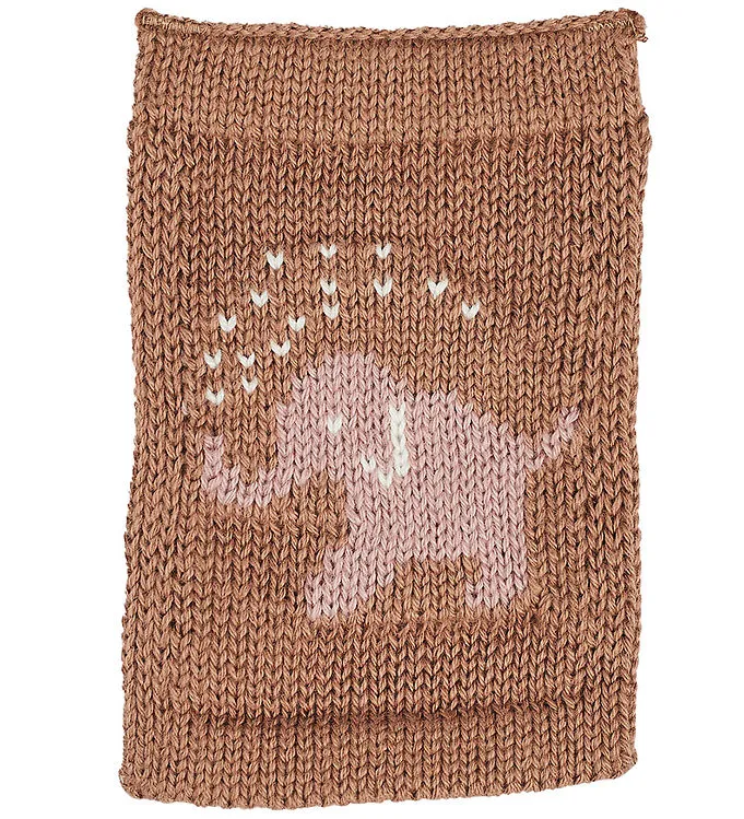 Smallstuff Stickat Flagga - Elefant - Rosa Motiv