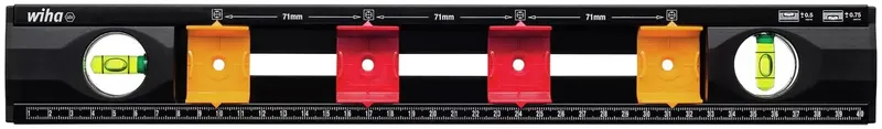 Wiha elektriker-vattenpass med variabla avståndsmarkörer, 40 cm
