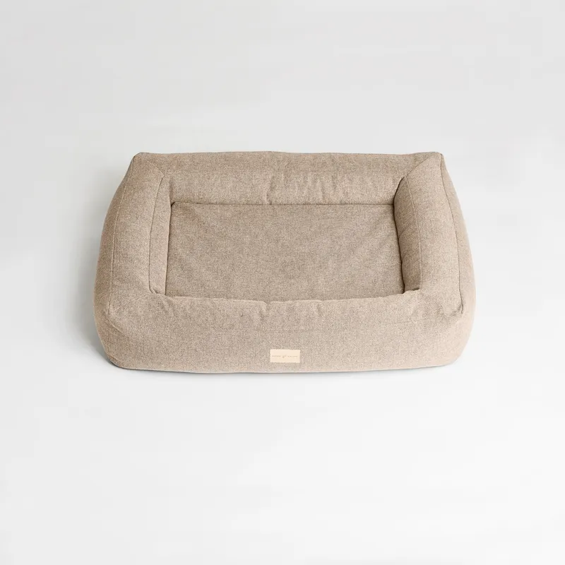 Box Bed Hundbädd Beige L