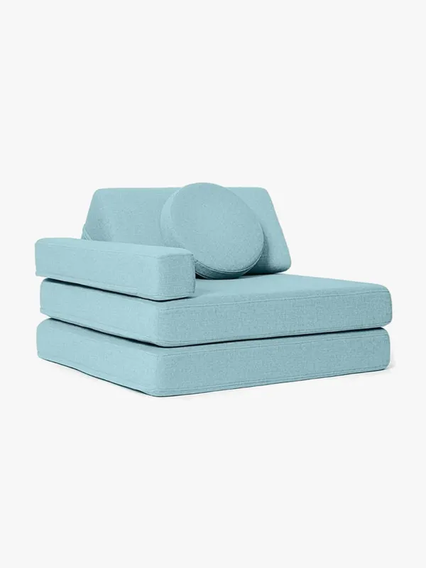 Shappy Play Byggbar Barnfåtölj 80×80 cm, Sky Blue