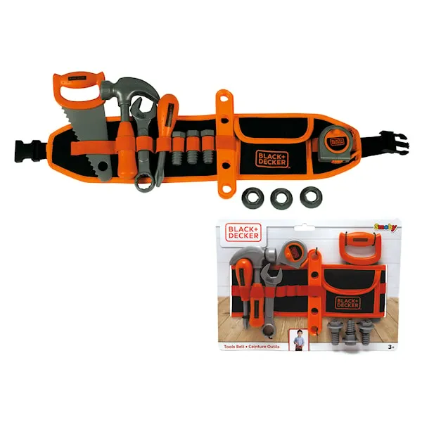 Black+Decker Verktygsbälte med Verktyg Smoby