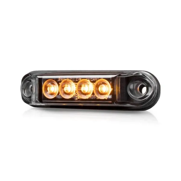 Positionsljus PURELUX Spectre 4X Dark – 12/24V / 1W / 78 mm, Orange