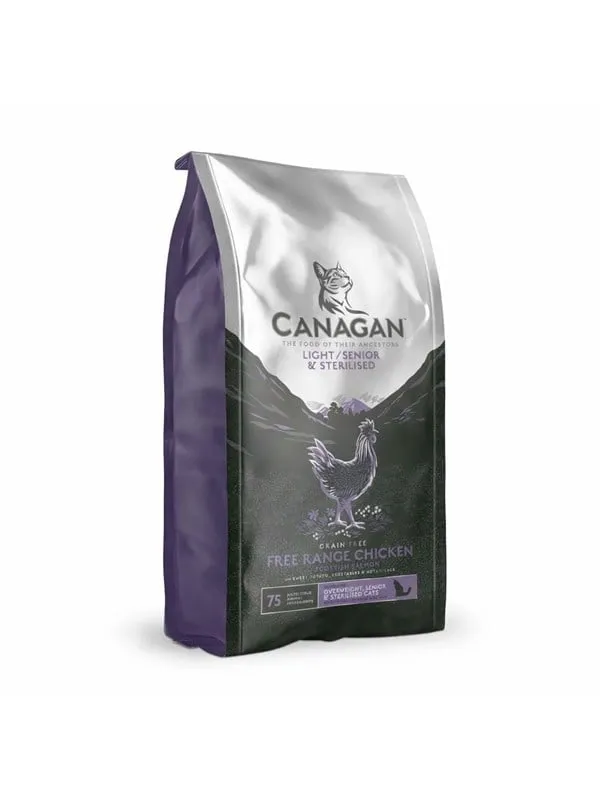 Canagan Light & Senior & Sterilised kyckling - torrt kattfoder - 4kg
