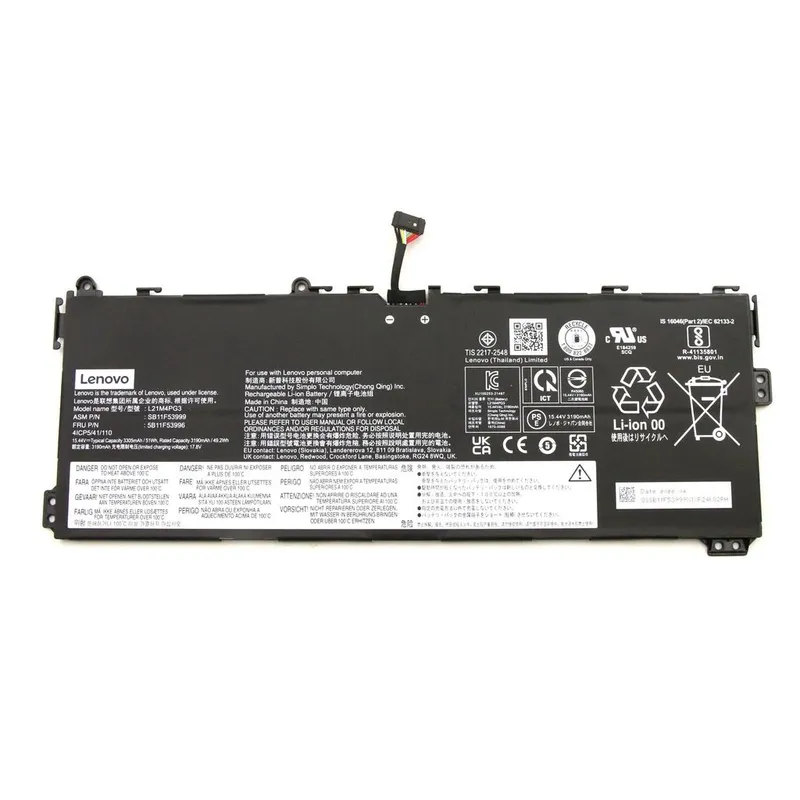 Lenovo Laptop Batteri 4C 51Wh 15,44V L21M4PG3 SP/A
