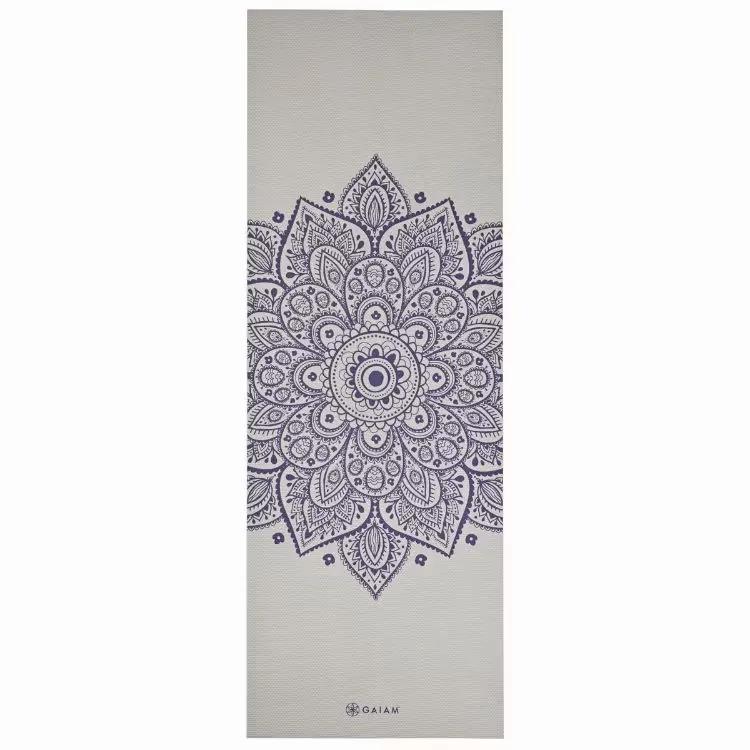 Yogamatta 5mm Sustained Sundial Flower Grey – Gaiam