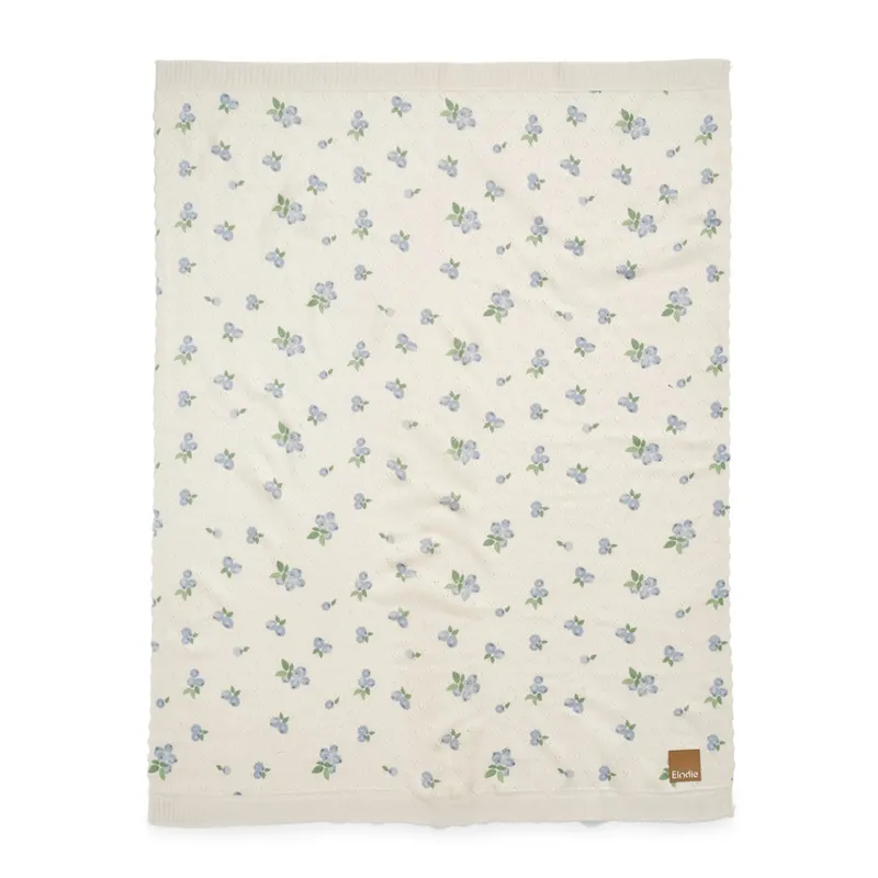 Elodie Details Filt - Stickad - 100×75 cm - Blueberry Bliss m. V