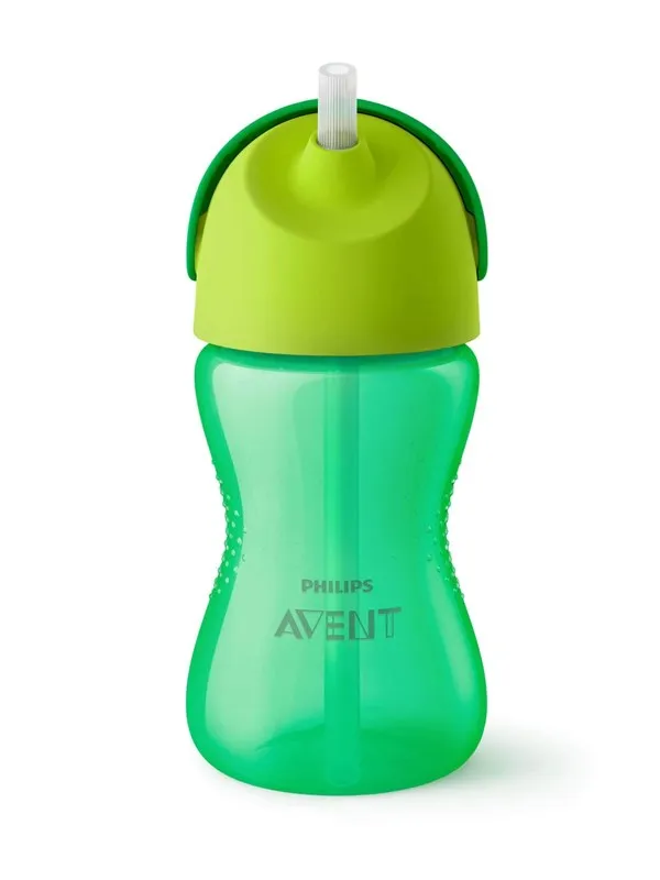 Philips Avent, Kopp Med Böjbart Sugrör, Grön Ålder 12m+