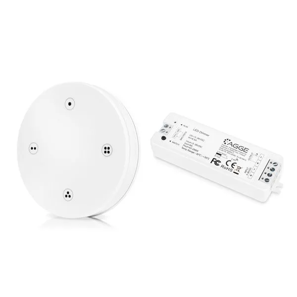 Fjärrkontroll för LED-list AGGE Dimming 4-zones, RF 2.4 GHz, Fjärrkontroll + Styrdon