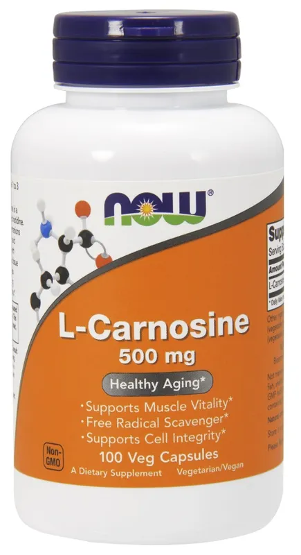 NOW Foods - L-Carnosine, 500 mg, 100 vegetabiliska kapslar