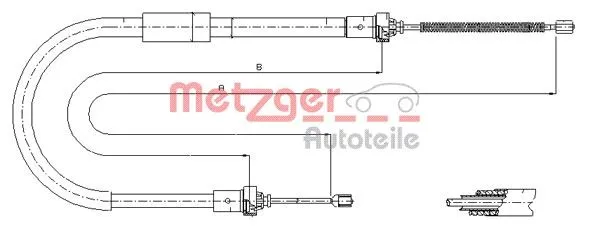 Handbromsvajer METZGER 11.6573
