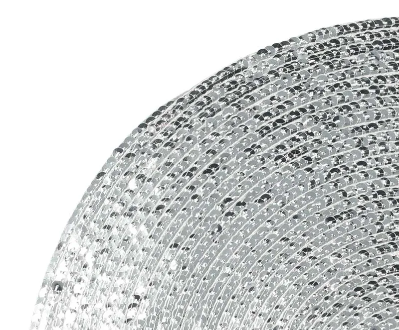 Bordstablett med paljetter Saga 38 cm – Silver