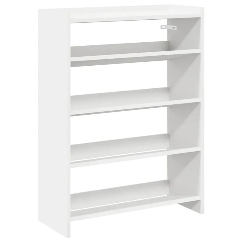 vidaXL Skohylla vit 60x25x81 cm konstruerat trä