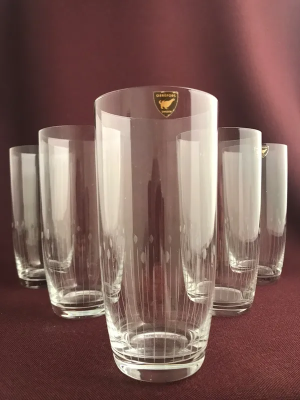 Orrefors – 6 st Cocktail / Öl glas – Gothenburg Design Nils Landberg