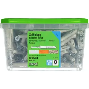 SPIKPLUGG 6X40 FH FZB 200ST | Beijerbygg Byggmaterial