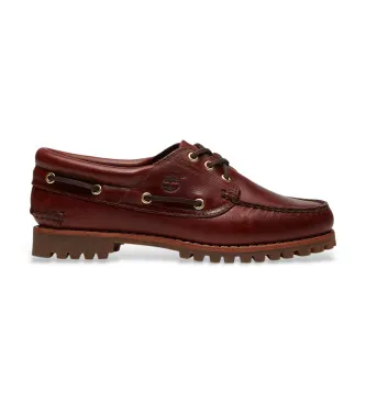 Timberland för kvinnor. TB0A19VAD571 Bruna nautiska skor i skinn Authentic (37 W), Hud, Karta, Nyckelband, Casual, Klassisk