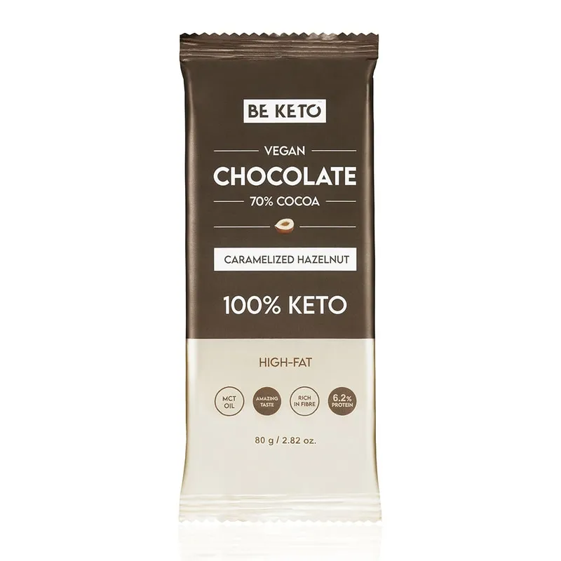 BeKeto KETO Chocolate, Caramelized Hazelnut, 80 g
