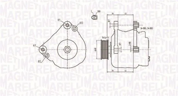 MAGNETI MARELLI Generator – P1144342 – vw – OE 074903025K