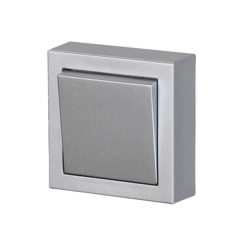 ABB Impressivo Tryckknapp 1-pol Aluminium