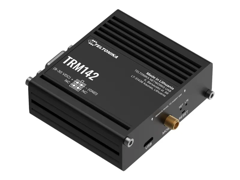 Teltonika TRM142 - wireless router - WWAN - LTE - 4G 3G 2G - DIN rail mountable wall-mountable surface-mountable - Wireless router LTE