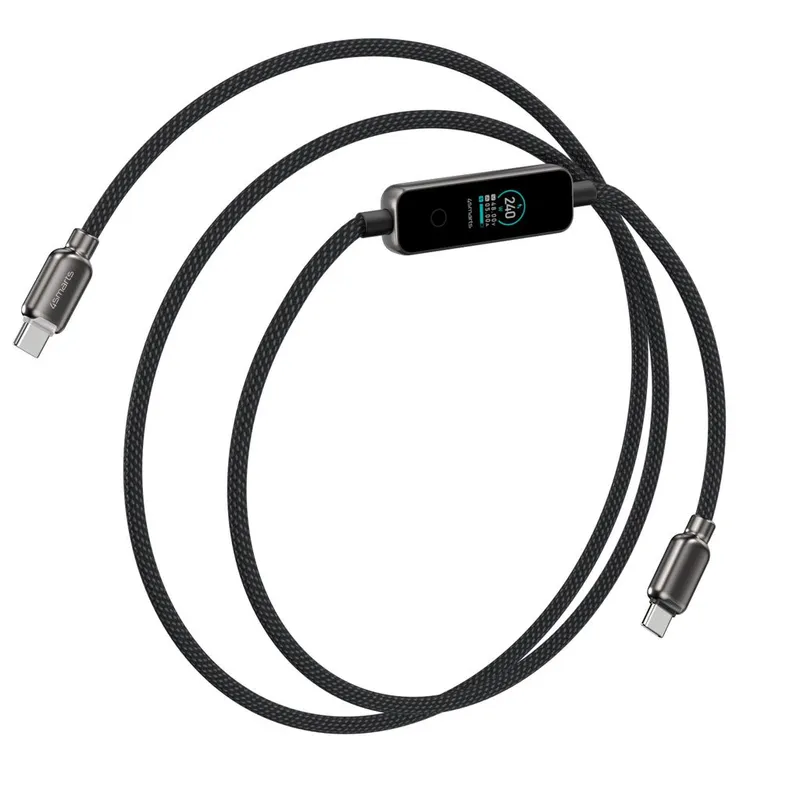 4Smarts ScreenCord USB-C laddkabel 240W, 1.2m - svart