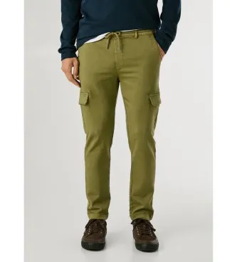 Pepe Jeans för män. PM211725 Gymdigo Cargo gröna byxor (38), Casual, Bomull
