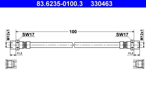 Bromsslang ATE 83.6235-0100.3