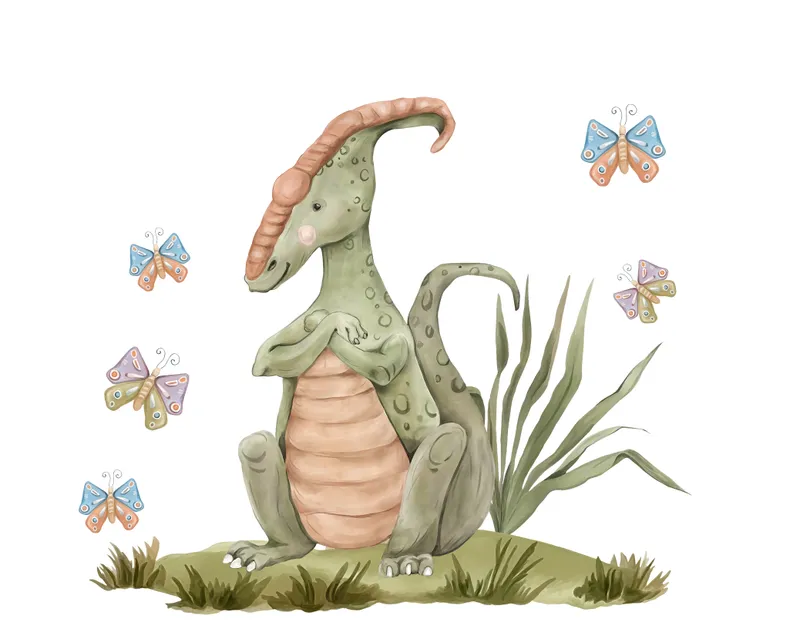 Väggdekal - Parasaurolophus dinosaurie