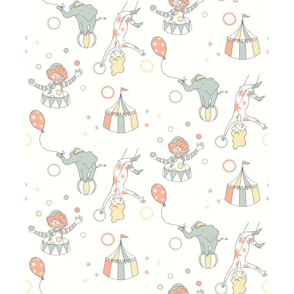Fiona Walldesign No Limits 640613 Tapet Circus Vit/multi