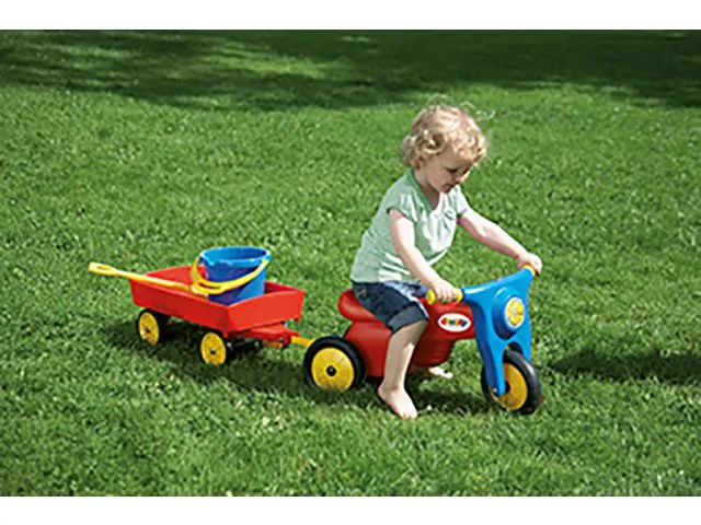 Dantoy klassisk sparkcykel med gummihjul. L.60 cm