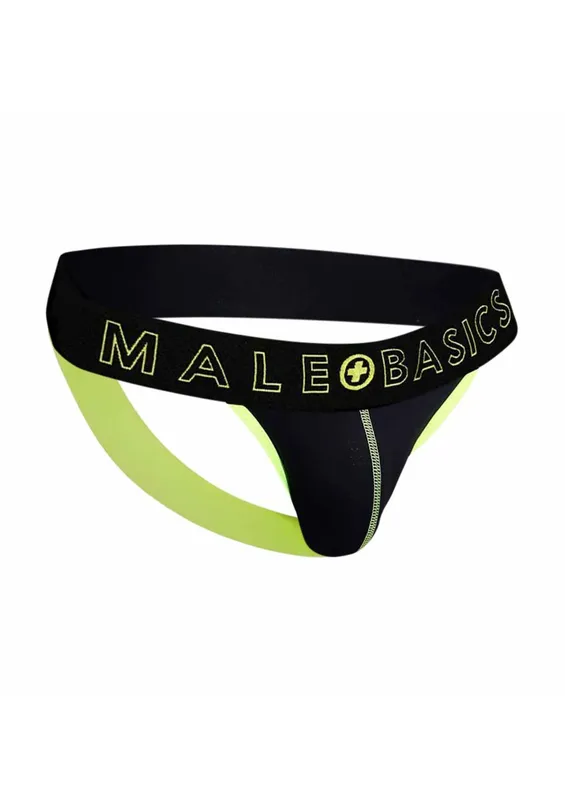 MaleBasics Neon Jock Gul (Storlek: Small)