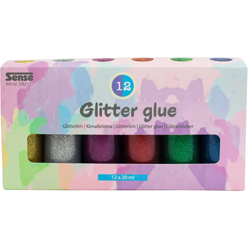 Glitterlim på Flaska 12-p Sense
