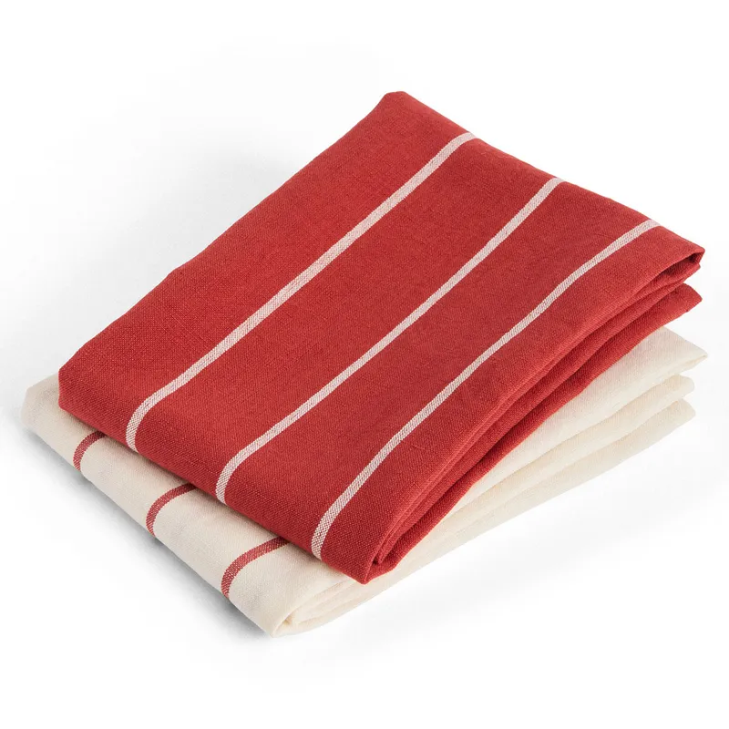 HAY Outdoor Market kökshandduk Beige-red, 2-pack