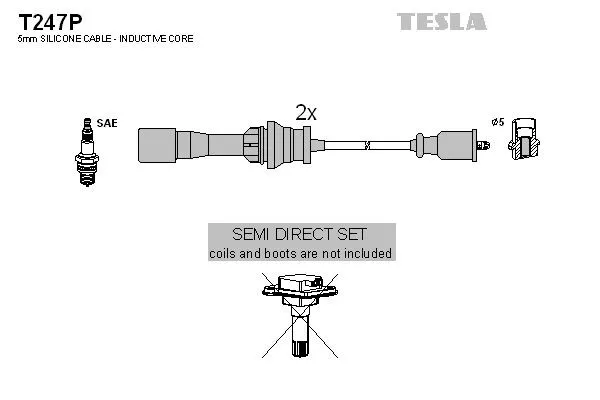 Tändkabelsats TESLA T247P