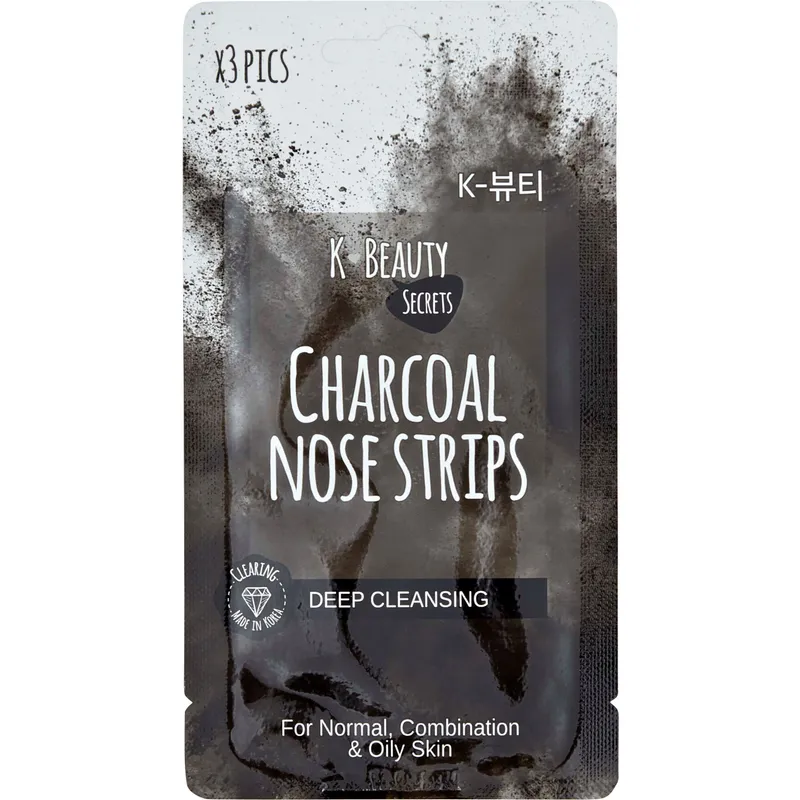 K-Beauty Secrets Charcoal Nose Strips X 3 15 g