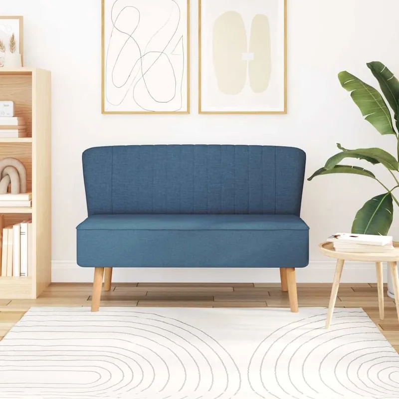 vidaXL Soffa 117×55,5×77 cm tyg blå