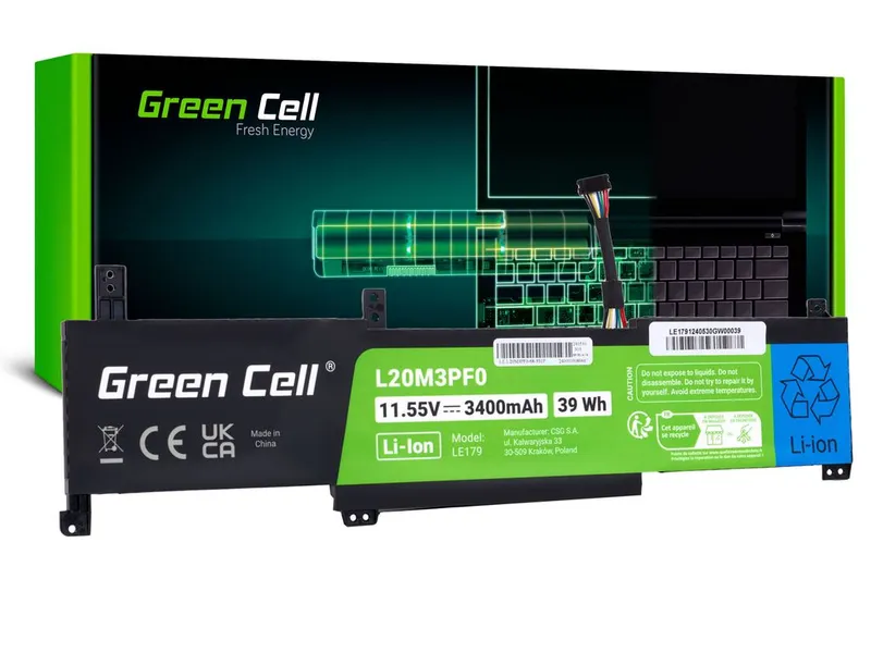 Green Cell L20M3PF0 Batteri för Lenovo Ideapad 3-14ITL6, 15ITL6, 17ITL6