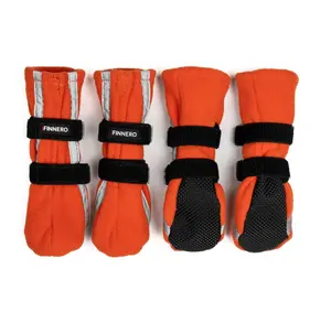 Halla Reflective Booties Hundsko 4-pack - XXS / Orange