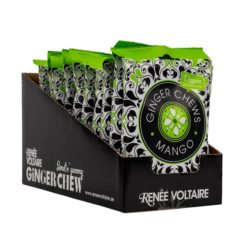 Renée Voltaire Ginger Chews Mango 120 g 10-pack