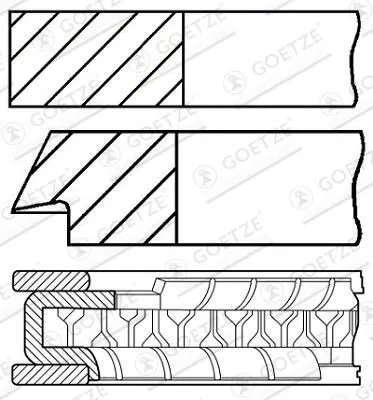 Kolvringsats GOETZE ENGINE 08-442600-00