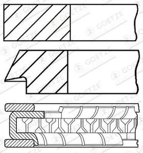 Kolvringsats GOETZE ENGINE 08-442600-00