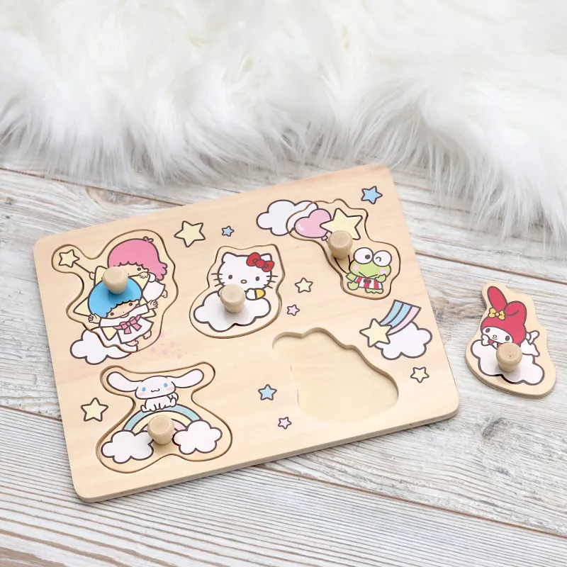 Hello kitty pussel med knoppar 5 bitar