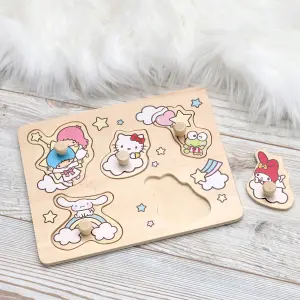 Hello kitty pussel med knoppar 5 bitar