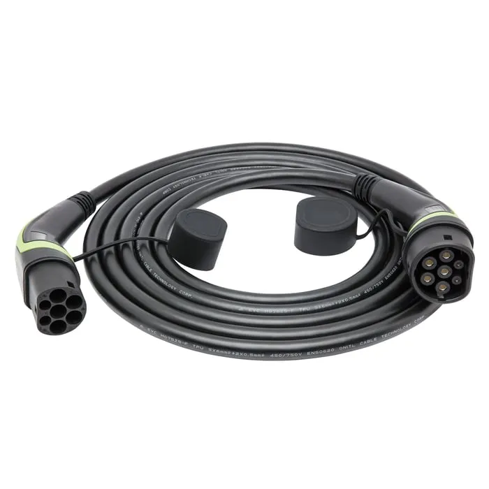 Luxorparts BEV Typ 2 Laddkabel för elbil 22 kW 3 fas 5 m