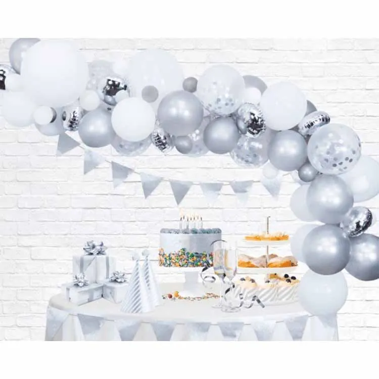 Ballongbåge - Silver (4 meter)