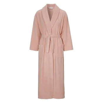 Damella Soft Velour Terry Robe Rosa Large Dam