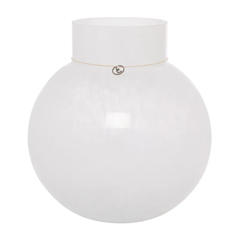 Ernst Glasvas rund 25cm Ø24cm, vit