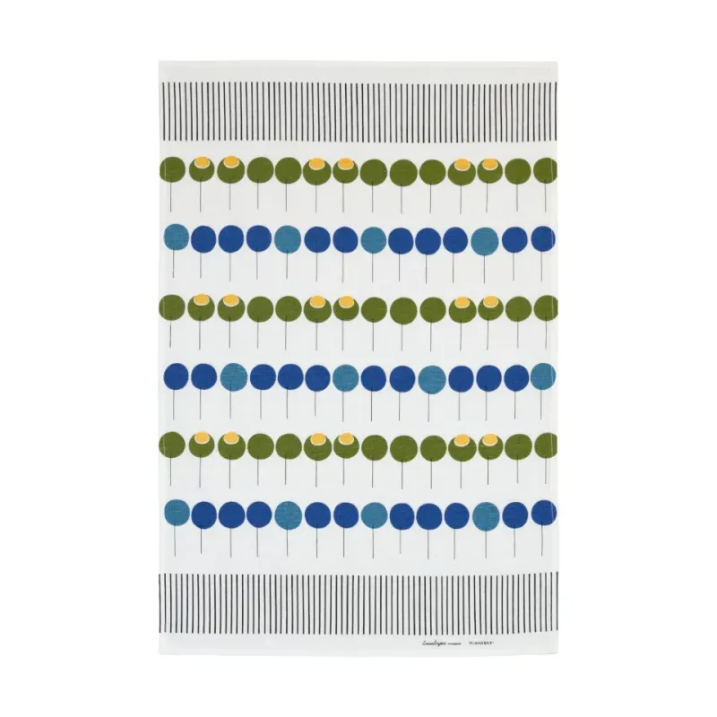 Almedahls Pinnebär kökshandduk 47×70 cm Blå-grön