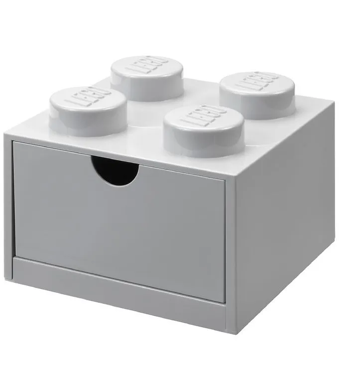 LEGO® Storage Förvaringslåda – 4 Knoppar – 15x15x9 – Grå