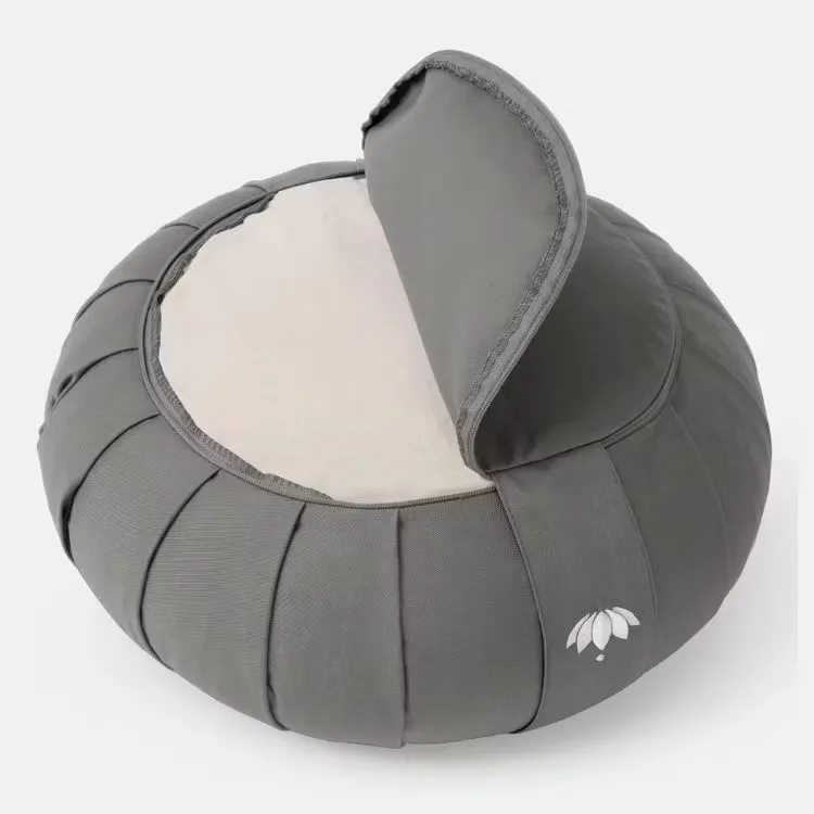 Meditationskudde Rund Athracite 35 x 15 cm